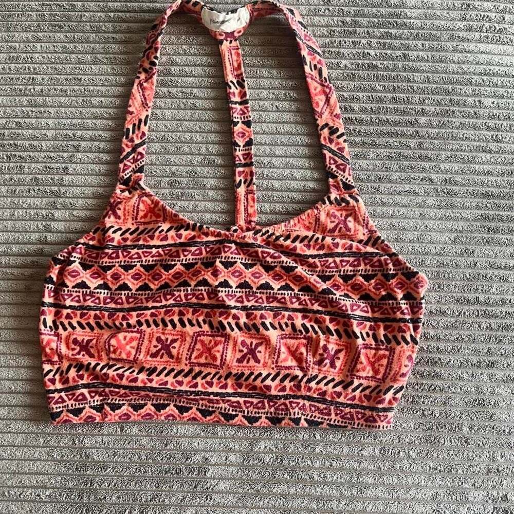 Painted Threads Boho Festival Halter Crop Top